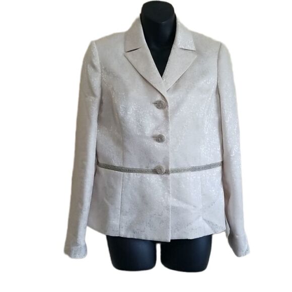 Kasper Cream Blazer Sz 4 - Picture 1 of 7